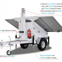 Mobile Solar Lighting Tower — Trailer-Mounted Off-Grid Power Station image preview
