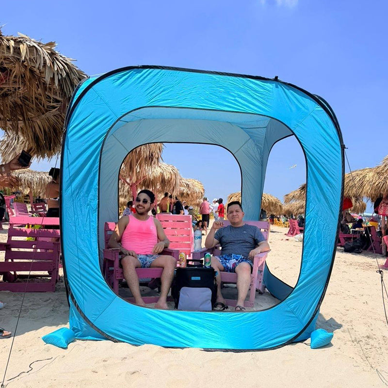 Pop-Up Beach Cabana Sun Shelter — Waterproof UV-Protection Tent