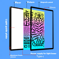 Ultra-Slim LED Light Box Sign — App-Controlled RGB, Wall-Mounted image preview