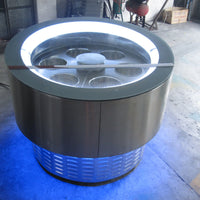 Commercial Rotary Ice Cream Display Freezer — Round Barrel Showcase image preview