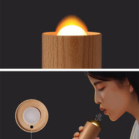 Rechargeable Wooden Flameless LED Candle Lamp — Warm White image preview