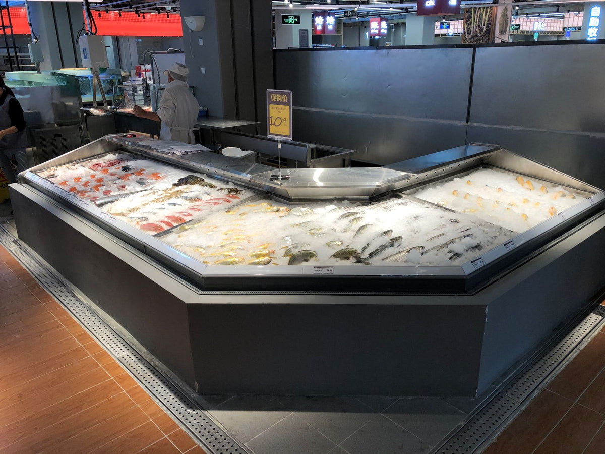 Commercial Refrigerated Seafood Display Case — Ice Deck