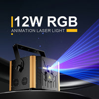 Full-Color 12W RGB Animation Laser Projector — DMX/ILDA image preview