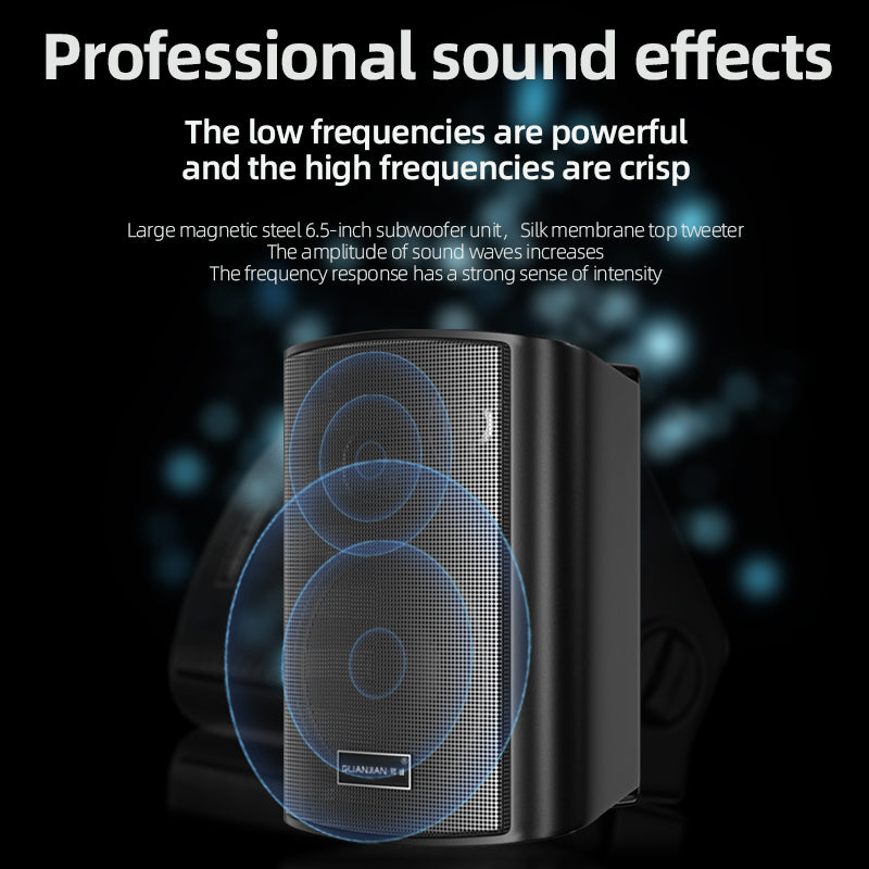 Commercial Wireless Background-Music Speaker System — Bluetooth, 50W Wall-Mount