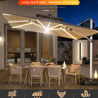 Cantilever Patio Umbrella — Aluminum LED Offset Parasol image preview
