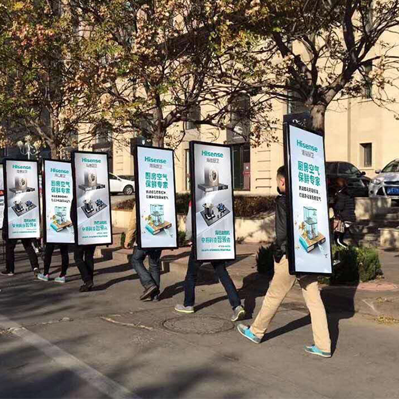 Portable Backpack LED Billboard — Double-Sided Light Box