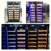 Aperçu : Armoire à cigares professionnelle à double porte vitrée — 3 800 cigares