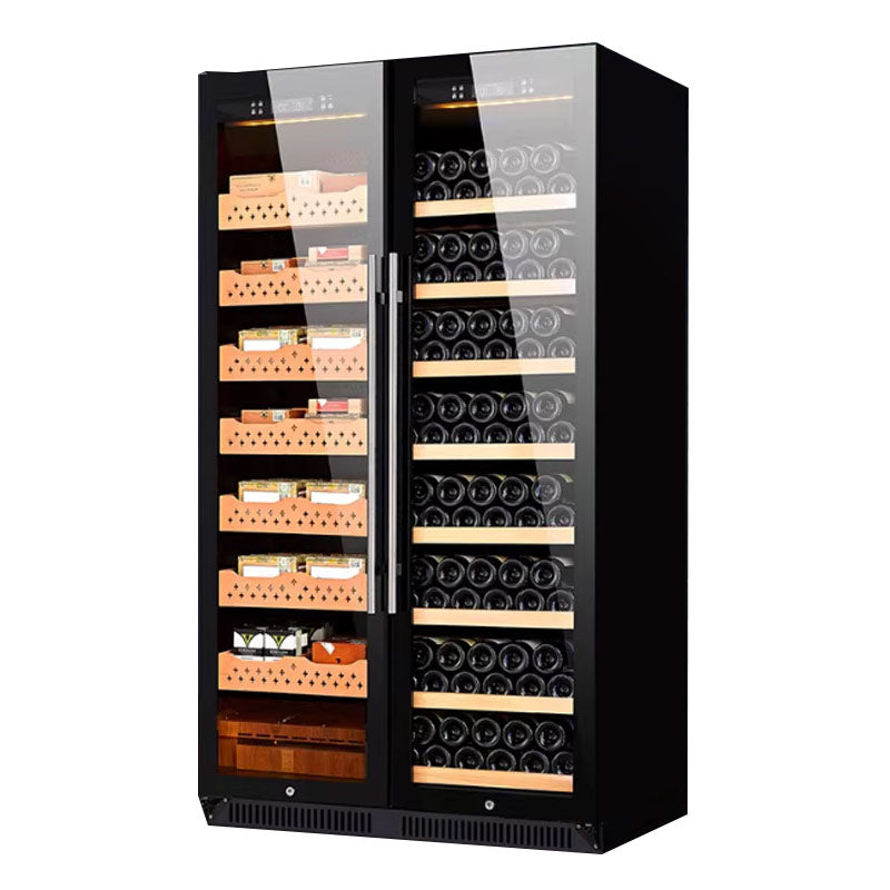 Constant-Temperature Double-Door Wine Cabinet with Built-In Ice Bar