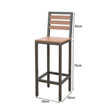 Modern Outdoor High Bar Table — Wood-Plastic Composite, shape Rectangle