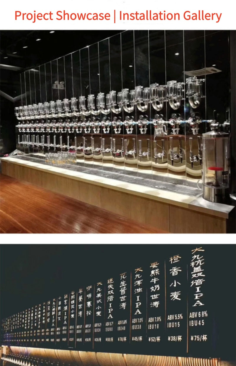 Commercial All-in-One Craft Beer Wall Dispenser — Integrated Tap & Cooling