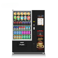 Vista previa de la imagen de Máquina expendedora comercial de café y snacks — pantalla táctil de 22"