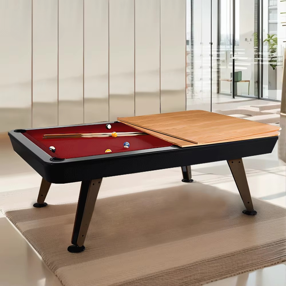 Custom-Design Solid Wood Pool Table — Slate Bed Billiard Table