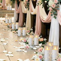 Flameless LED Pillar Candles with Embedded Fairy Lights — Remote &amp; Timer image preview