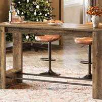 63-Inch Counter-Height Bar Table with Metal Footrest image preview