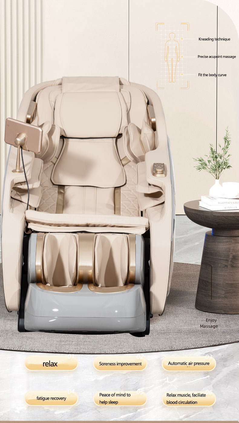 4D Zero-Gravity Shiatsu Massage Chair — SL Track, Heated, Voice Control
