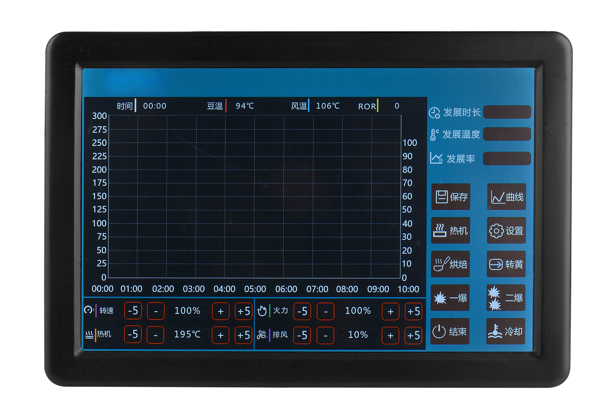 Commercial Electric Coffee Roaster — 1 kg, Touchscreen Control