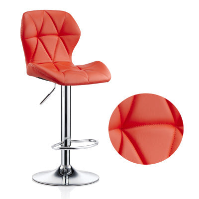 Modern Swivel Bar Stool with Backrest — PU Leather, Adjustable Height