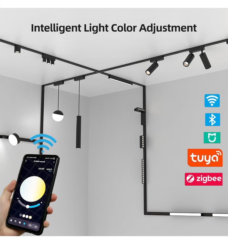 Magnetic Track Lighting System — 48V LED Rail & Fixtures