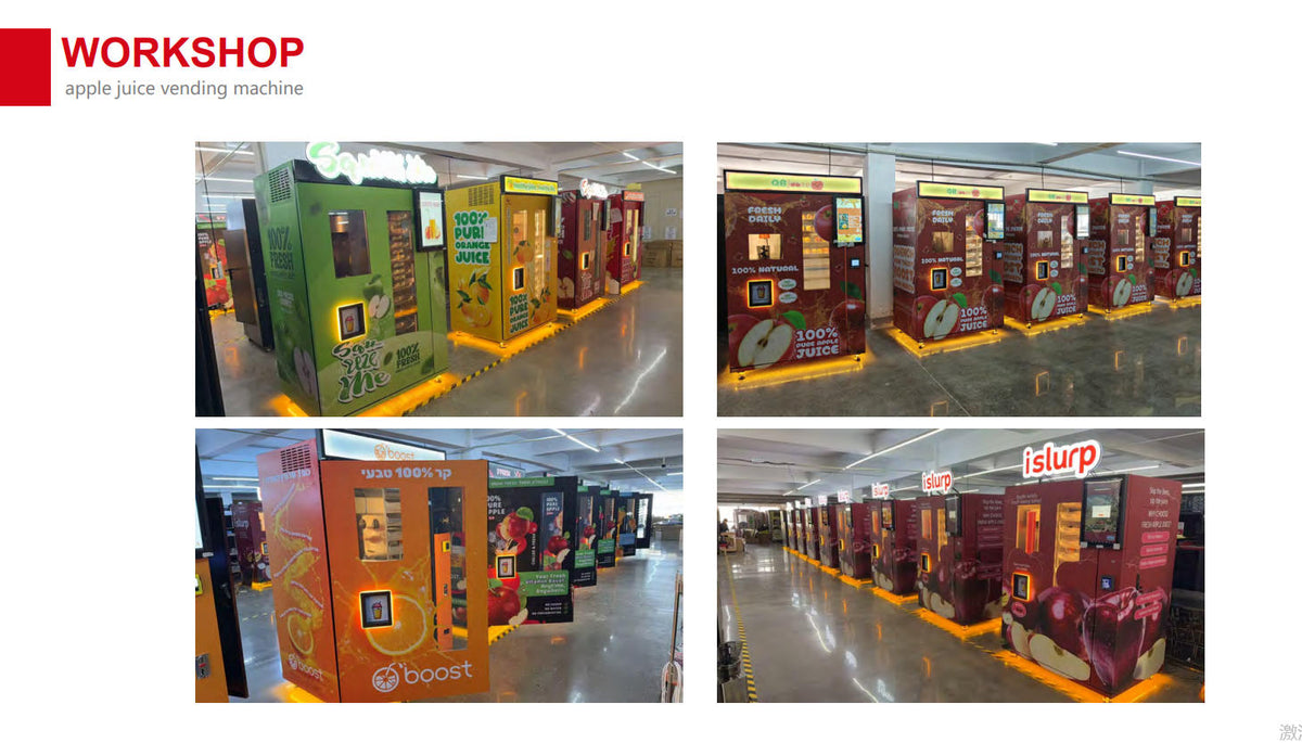 Fresh-Squeezed Juice Vending Machine — Refrigerated, Touchscreen