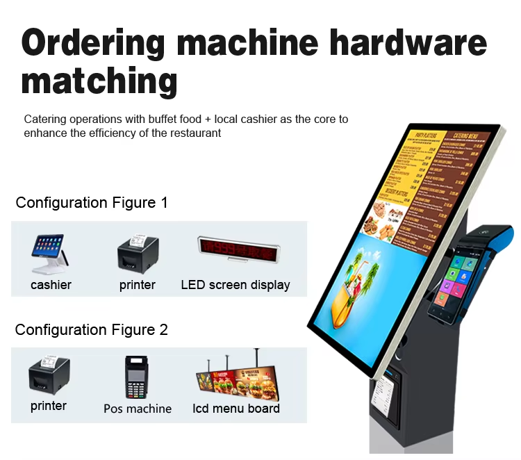 Self-Service Payment Kiosk — HD Touchscreen with Ticket Printer