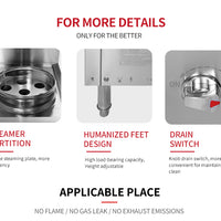 Commercial Induction Bun Steamer — 7-Hole, 18 kW image preview