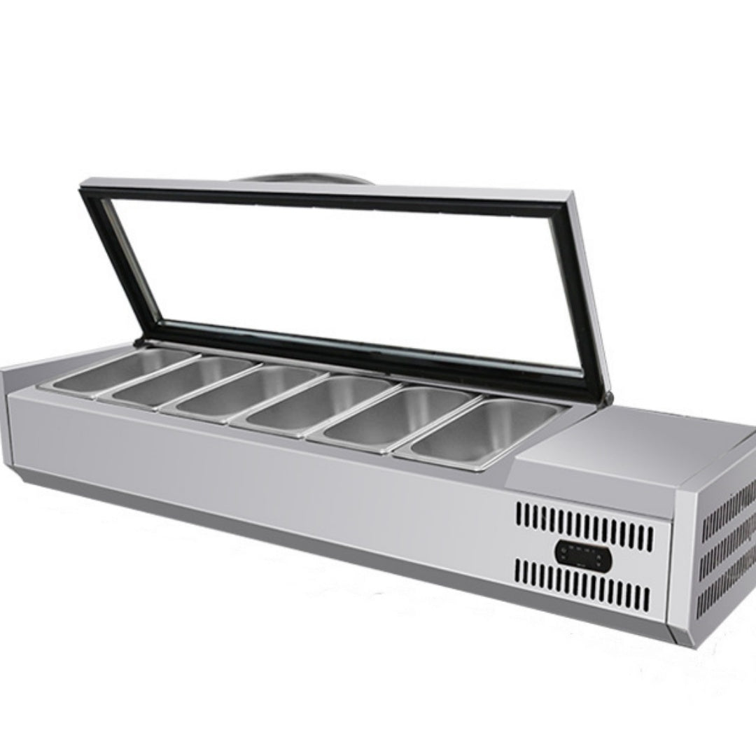 Refrigerated Countertop Salad & Prep Rail