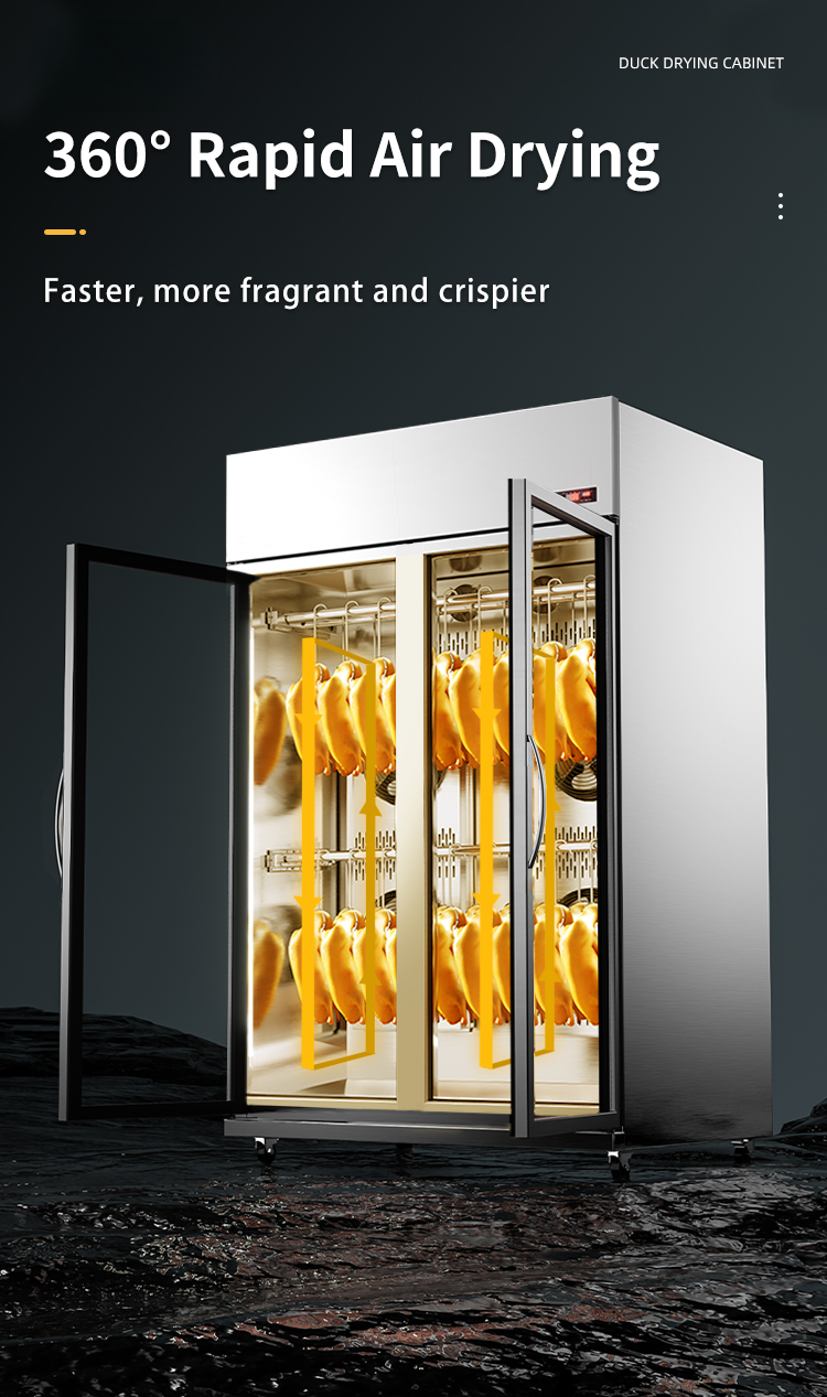 Commercial Duck & Goose Drying and Aging Cabinet — 2-Door Air-Cooled, cooling mode Air cooling