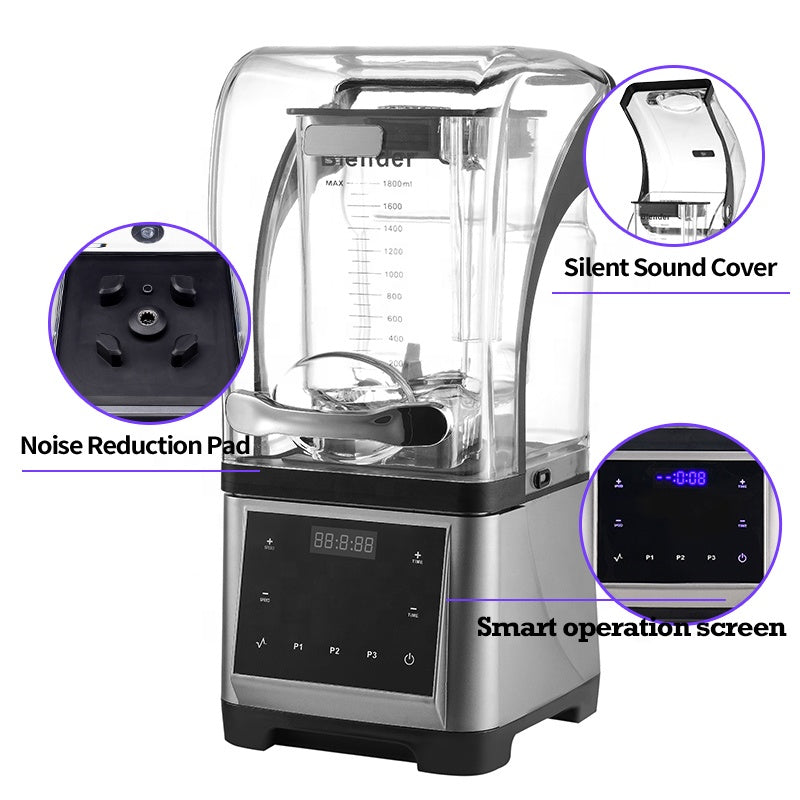 Heavy-Duty Commercial Blender with Sound Cover — 2.2 kW