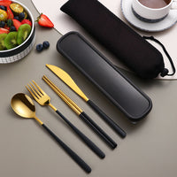 Stainless Steel Cutlery Set with Case — 4-Piece image preview
