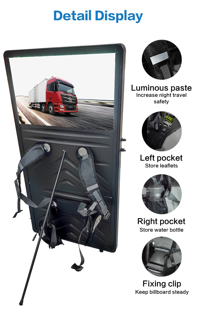 Portable Backpack LED Billboard — Double-Sided Light Box