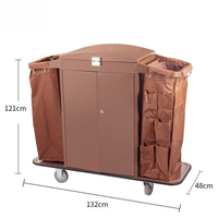 Housekeeping Cleaning Cart — Stainless Steel Maid Trolley image preview