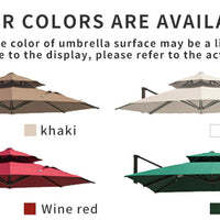 Commercial Patio Umbrella — 3×3 m Aluminum Roman Garden Parasol image preview