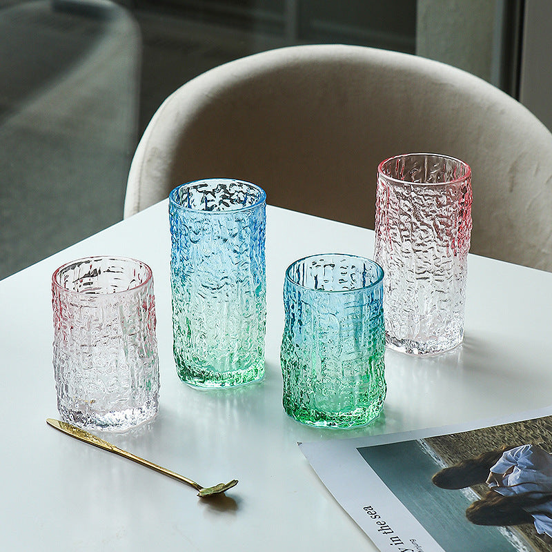 Gradient Color Glass with Tree Texture