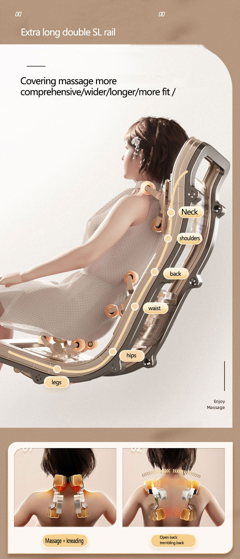 4D Zero-Gravity Shiatsu Massage Chair — SL Track, Heated, Voice Control