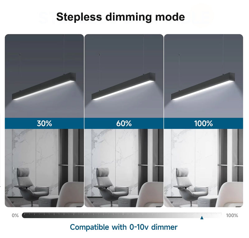 Linear LED Pendant Light — Modular Aluminum Profile