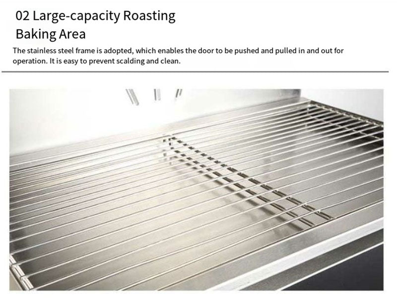 Commercial Electric Salamander Grill — Stainless Steel, Adjustable Lift