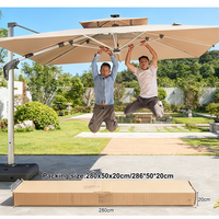 Cantilever Patio Umbrella — Aluminum LED Offset Parasol image preview