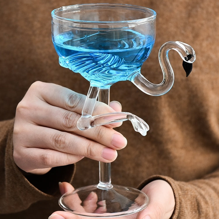 Elegant Flamingo Cocktail Glass