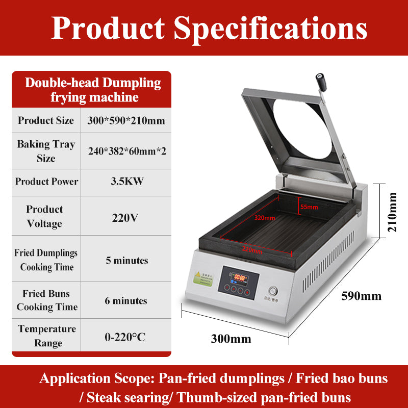 Commercial Electric Dumpling Fryer — Automatic Gyoza & Potsticker Cooker