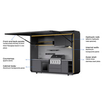 Modular Outdoor Kitchen — Aluminum BBQ Pod Unit image preview