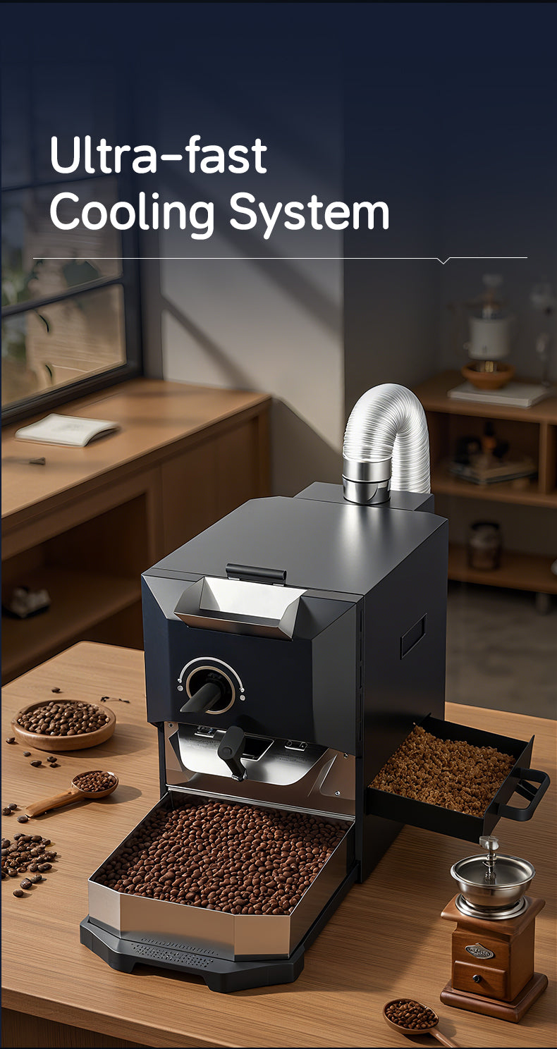 Commercial Electric Coffee Roaster — 1 kg, Touchscreen Control