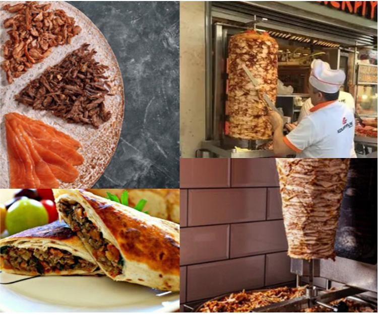 Commercial Gas Doner Kebab & Shawarma Machine — 4-Burner Rotary