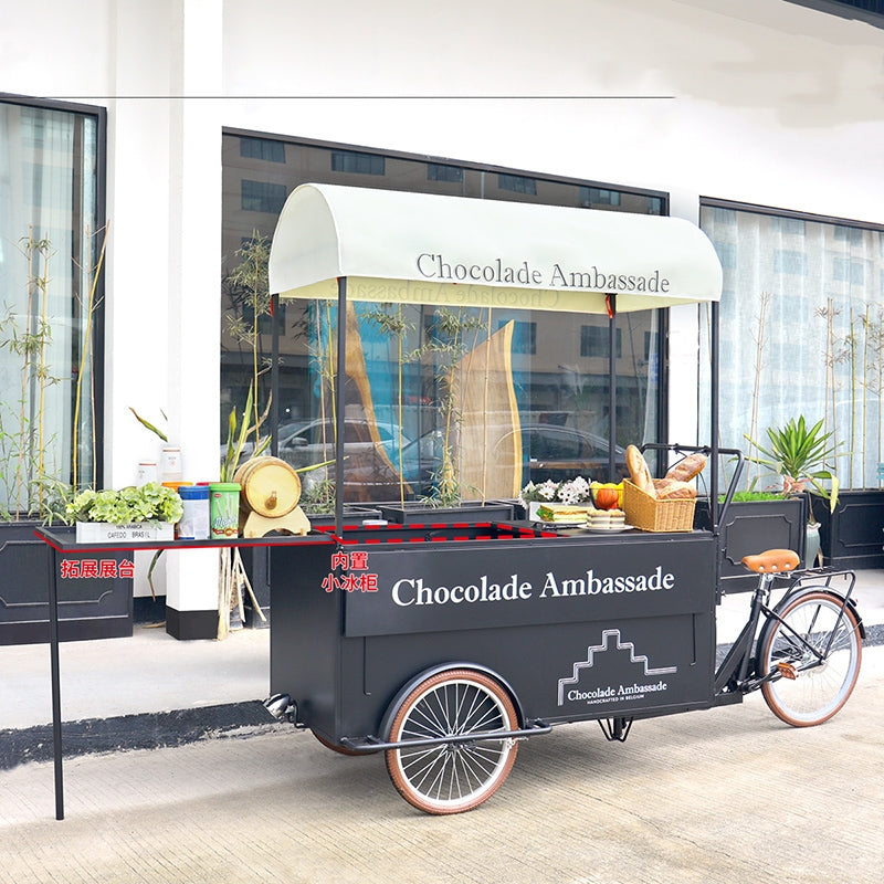 Electric Cargo Tricycle Coffee Bike — Mobile Food Cart