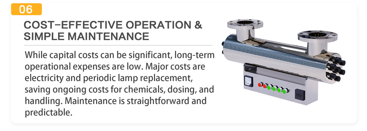 Industrial UV Water Disinfection System — Stainless Steel, Auto-Clean