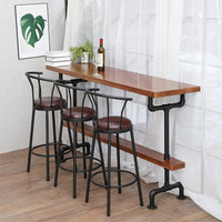 Industrial Water-Pipe Bar Table — Metal Frame image preview