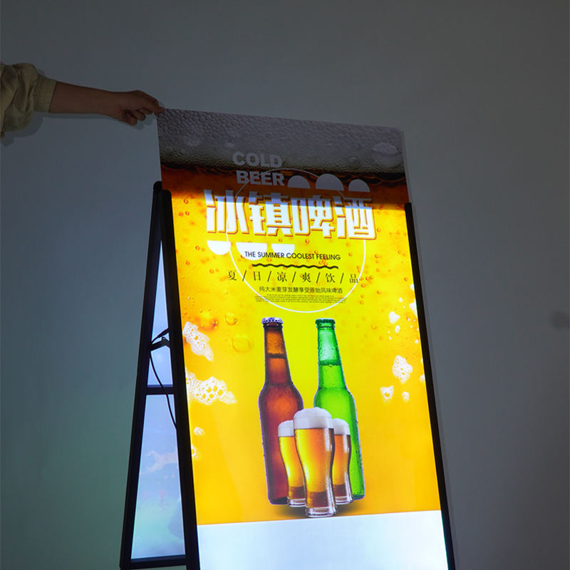 Foldable LED A-Frame Light Box — Double-Sided Sidewalk Sign