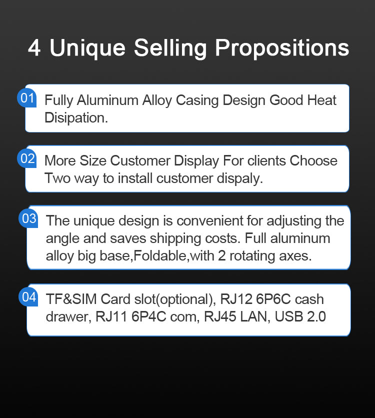 All-in-One Android POS System — 15.6" Dual Touch Screen with Printer