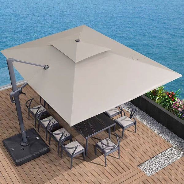 Cantilever Patio Umbrella — Aluminum LED Offset Parasol