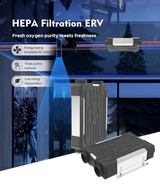Ceiling-Mounted Heat Recovery Ventilation System with Smart Wi-Fi Control