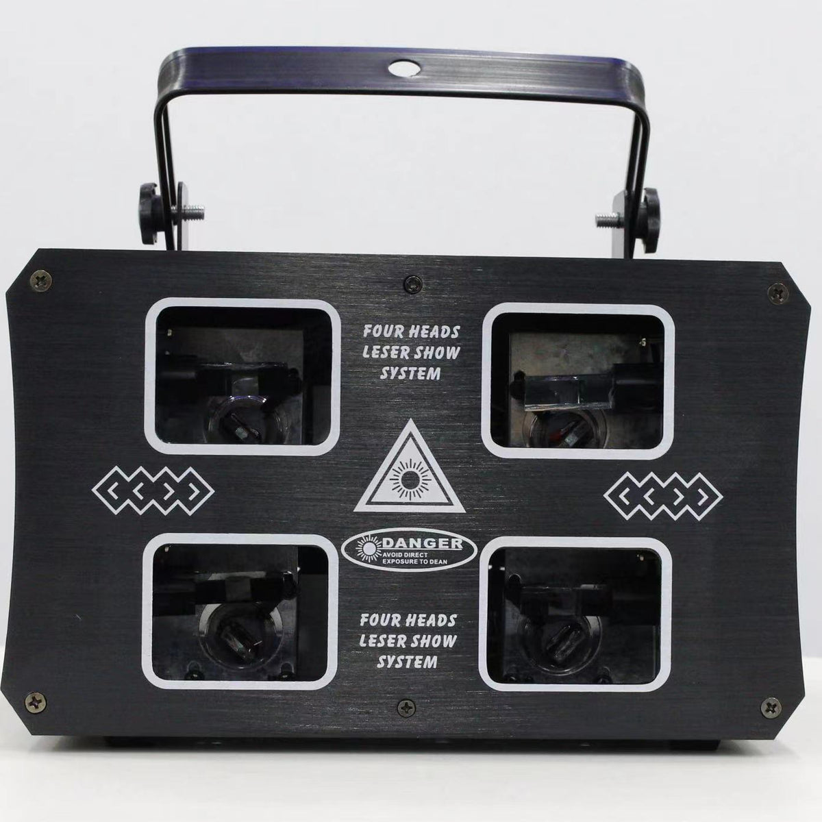 Four-Eye RGB Laser Light — Double-Layer DMX512 Beam Projector, 2W